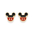 brinco rommanel folheado a ouro bermuda do mickey com aplicação de resina - 527224