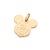 pingente rommanel folheado a ouro rosto do mickey - 542748