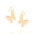 brinco rommanel folheado a ouro borboleta com efeito luminoso - 523298