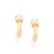 Brinco Rommanel folheado a ouro Meia Argola lisa com zircônias - 526069 - comprar online