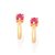 Brinco Rommanel folheado a ouro Meia Argola lisa com zircônias - 526069 - Lais Mendonca Joias - rommanel catálogo , brincos , anel 