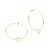 brinco rommanel folheado a ouro meia argola com coração vazado ao centro - 526664 - comprar online