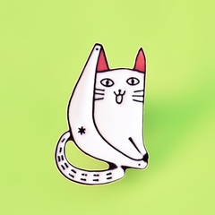Broche gatinho branco