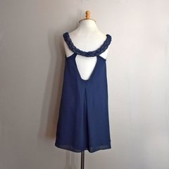 Vestido festa midi marinho - loja online