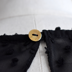 Blusa preta com bolinhas - Amo Muito