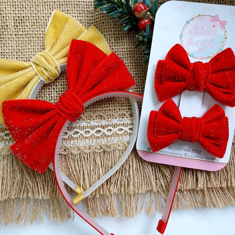 Tiara Veludo Glitter