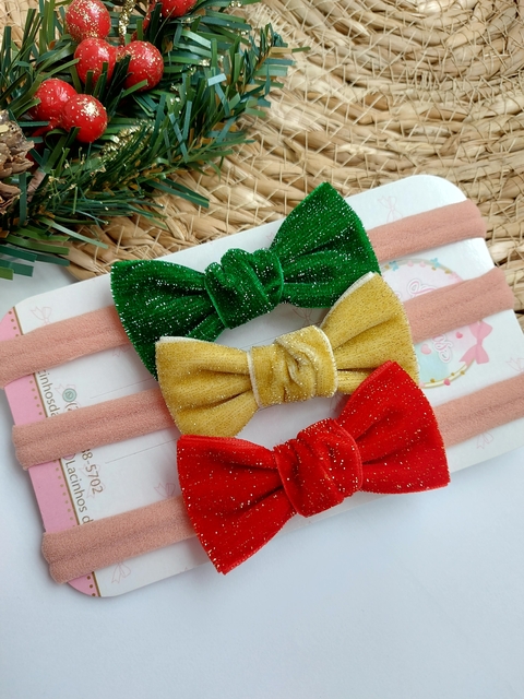 Lacinho Baby Veludo Glitter