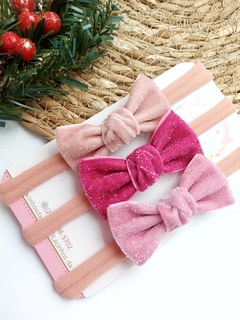Lacinho Baby Veludo Glitter - comprar online