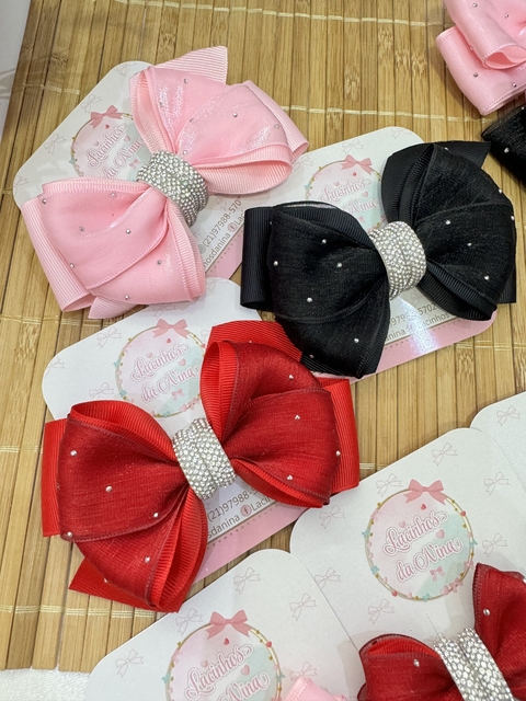 Laço Organza Cristais