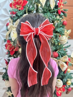 Laço pontas organza pérolas - comprar online