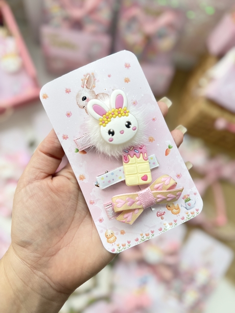 Trio Clips Coelhinha