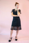 Vestido Preto Arrastão Minha Essência