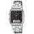 Relógio Casio Unissex Vintage Ana-Dige Prata Preto AQ-230A-1DMQ