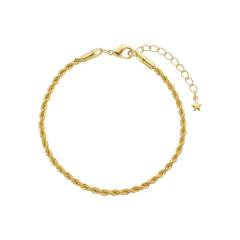 PULSEIRA ELO BAIANO (3MM) - BANHADO A OURO 18K
