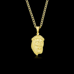PINGENTE FACE DE CRISTO 3,5x2CM - BANHADO A OURO 18K