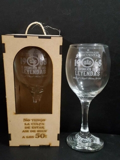 15 copas de vino grabadas con caja individual - (copia) - Mariarte Regalos