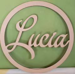 Nombre en circulo de 60cm para colgar
