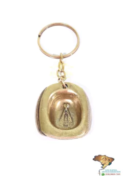 Chaveiro chapéu com Nossa Senhora Aparecida - Ouro velho - comprar online