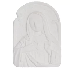 Aplique Imaculado Coração de Maria 9x6,5 cm