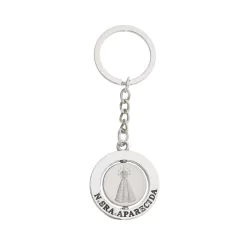 Chaveiro Nossa Senhora Aparecida giratório - Prata