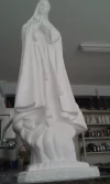 Imagem Nossa Senhora De Fátima 65 Cm Gesso Cru
