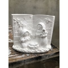 Presépio em formato de livro em gesso cru para decorar e artesanato (PREÇO DE - comprar online