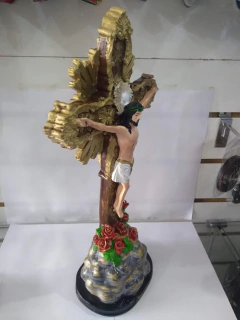 Imagem Bom Jesus Lapa 40cm pintada - comprar online