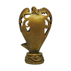 Presépio Sagrada Família Estilizada em Mámore com Pintura em Bronze 20cm - comprar online