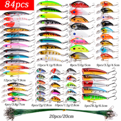 Conjunto de iscas de pesca Isca dura de pesca Mini Minnow Balanço flutua - MÃE RAINHA ARTIGOS RELIGIOSOS