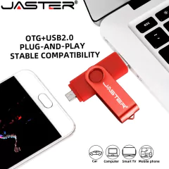 Imagem do USB Flash Drive OTG Pen Drive 64gb 32gb USB Stick 16gb Rotatab Para Android Micr