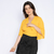 Top em linho misto amarelo gema Gaia - NVAN