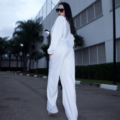 Conjunto em Helanca com Felpa Branco Clean - comprar online