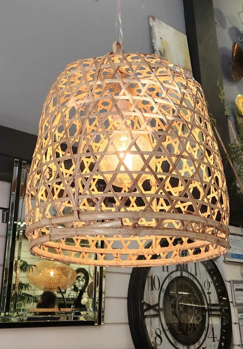 LAMPARA RATAN GALLO 40CM