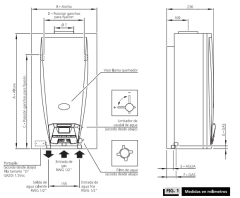 CALEFON ORBIS 320KSO 20LTS. EUROTREND BOTONERA DIGITAL - comprar online