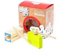 LOS SONIDOS DE LA MADERA CAJA CHINA + RASPADOR - JCS INSTRUMENTOS MUSICALES