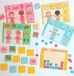 CUERPO HUMANO- 3 JUEGOS EN 1 - LOTERIA -MEMO-ALINE en internet