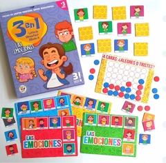 LAS EMOCIONES 3 JUEGOS EN 1 - LOTERIA -MEMO-ALINE