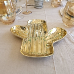 BANDEJA DE CERAMICA CACTUS DORADO en internet