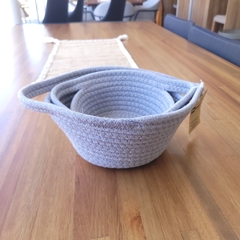 Cestos tejidos - 30x20 Cm y 25x18 Cm - SET x2 - comprar online