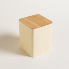 LATA TAPA DE BAMBOO COFFEE 11X11X14CM