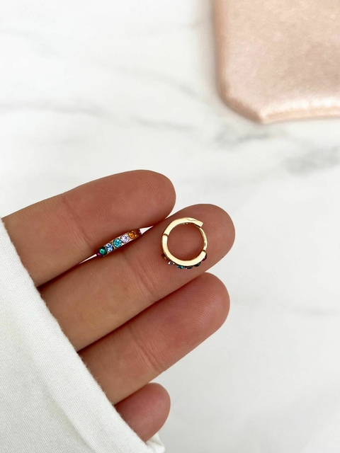 ARGOLLITA VIVEK CON CUBIC COLOR ACERO DORADO