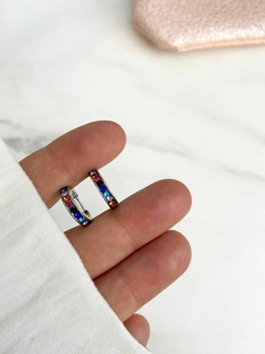ARGOLLITAS AGNES CON CUBIC COLOR ACERO QUIRURGICO