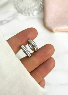 ARGOLLITAS LETTY CON CUBIC 2CM ACERO QUIRURGICO en internet