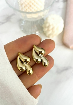 AROS HAILEY ACERO DORADO - comprar online