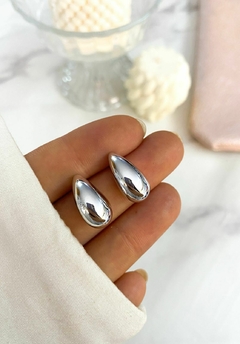 AROS GOTA CHICO ACERO BLANCO - comprar online