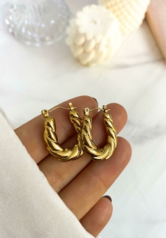 AROS BALLON ACERO DORADO - comprar online