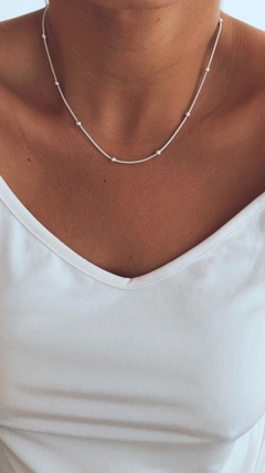 COLLAR ZIMBA 50cm ACERO BLANCO