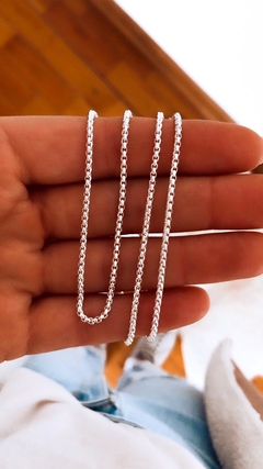 CADENA MINI ROLO ACERO BLANCO