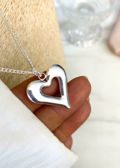 CONJUNTO CORAZON STEEL ACERO BLANCO - comprar online