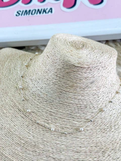 CADENA ACERO BLANCO PERLA Y BOLITA - comprar online